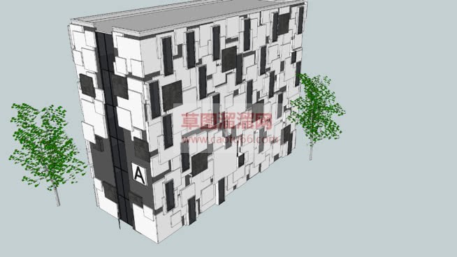 单元楼设计概SU模型