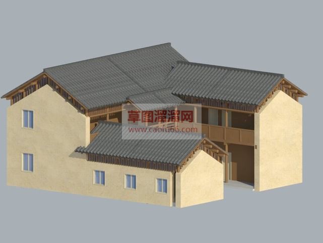 新农村自建房SU模型