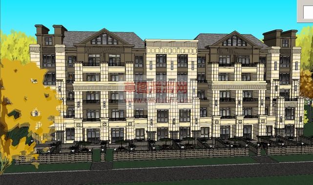 民国建筑住宅SU模型