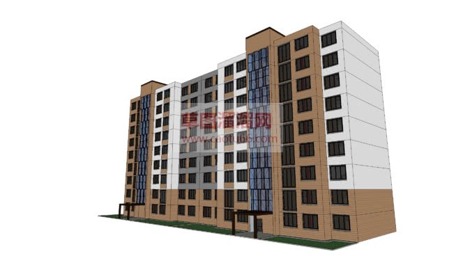怎么画宿舍楼SU模型