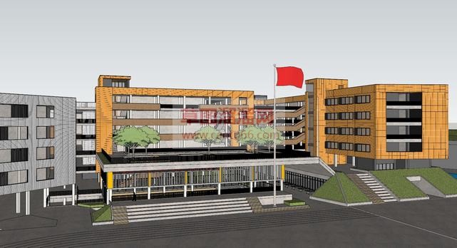 学校建筑设计SU模型