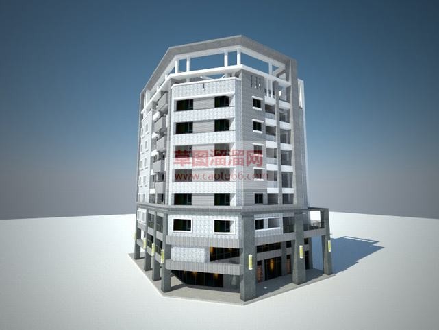 街角楼房建筑SU模型