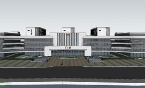 医院规划建筑SU模型 免费sketchup模型下载