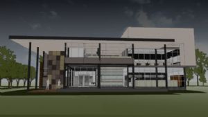 现代办公楼建SU模型