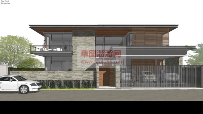 现代别墅住宅SU模型