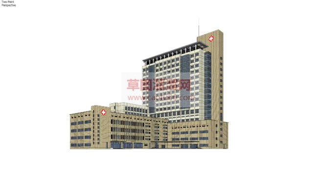 医院建筑溜溜SU模型