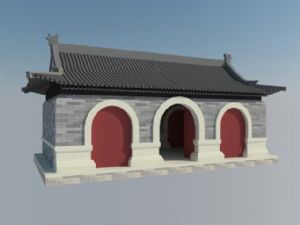 山门殿道教建SU模型
