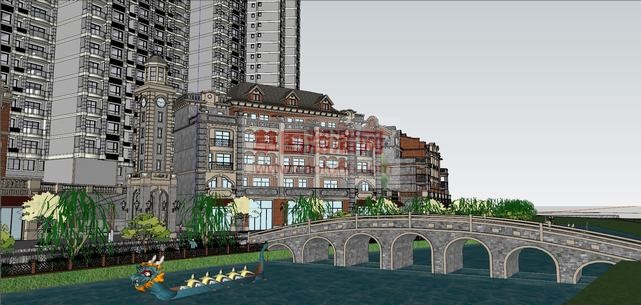 民国风格建筑SU模型