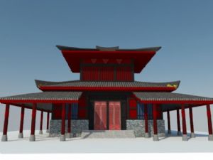 秦朝建筑免费SU模型