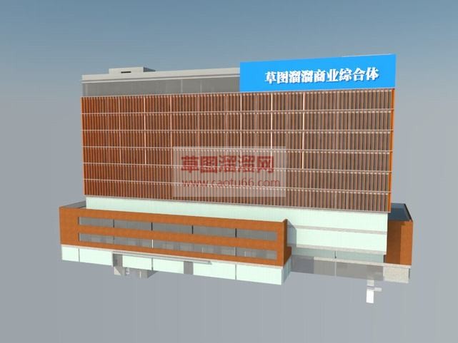 商业综合体建SU模型