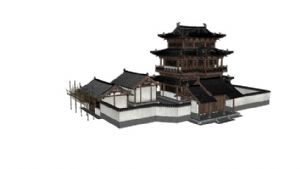 三层古建阁楼SU模型