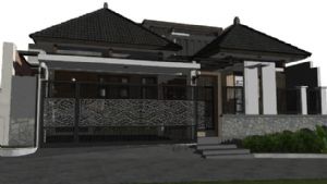 热带度假屋建SU模型