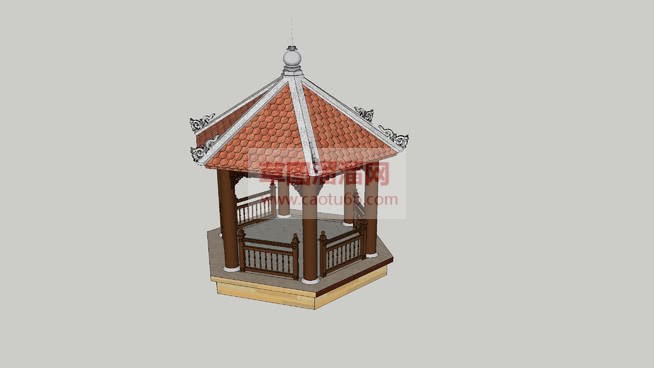 亭子凉亭建筑SU模型