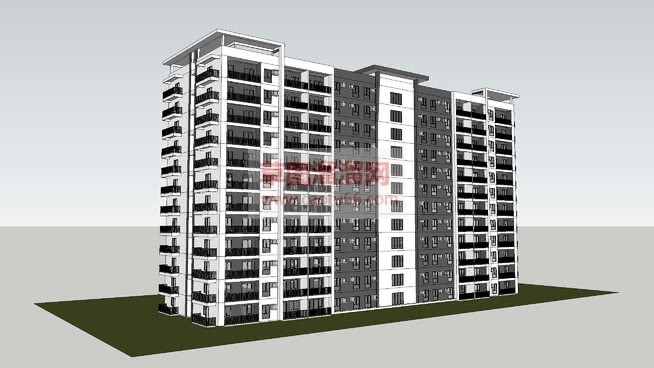 公寓住宅楼建SU模型