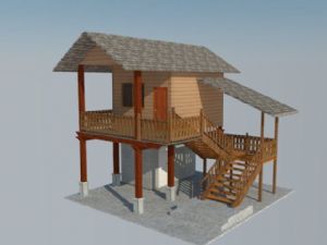 泰国吊脚楼住SU模型