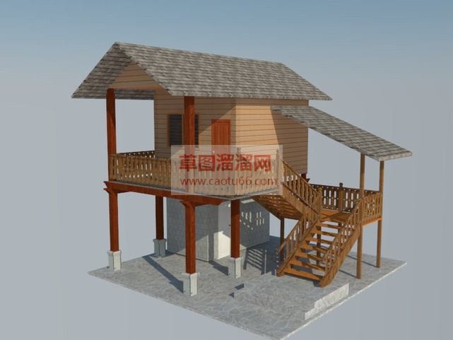 泰国吊脚楼住SU模型