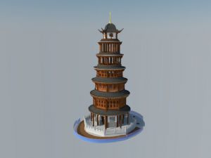 塔楼古建筑SU模型