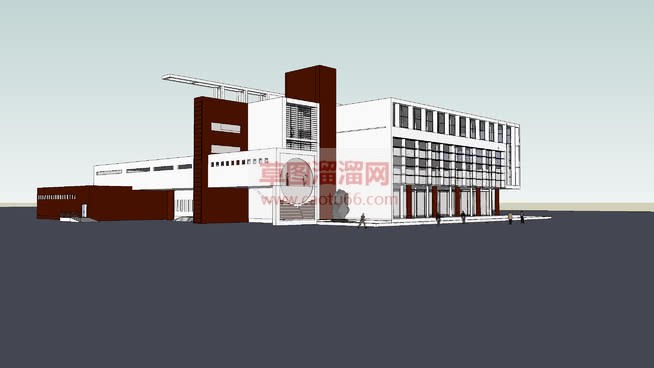 图书馆建筑SU模型