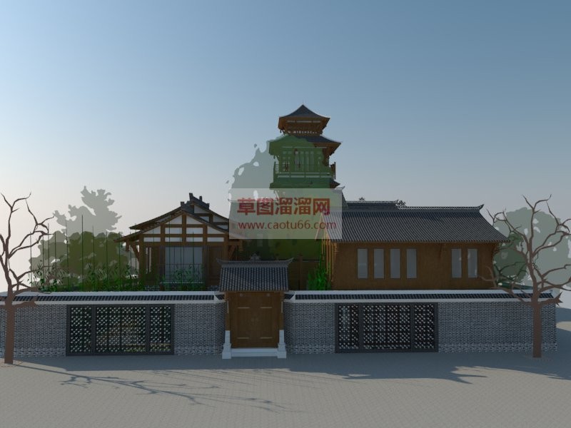 川西风格仿古SU模型