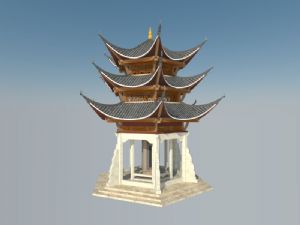 中式仿古亭子SU模型