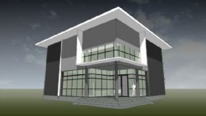 办公楼建筑SU模型