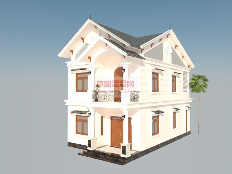 西欧别墅住宅SU模型