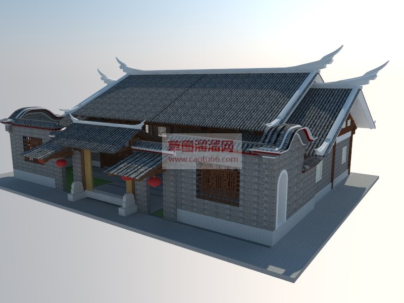 闽南建筑住宅SU模型