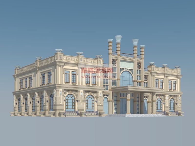 欧式售楼部建SU模型