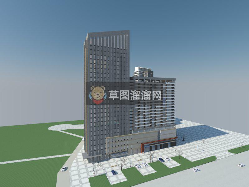 购物广场商业SU模型