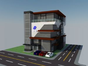 低层办公楼建SU模型 免费sketchup模型下载