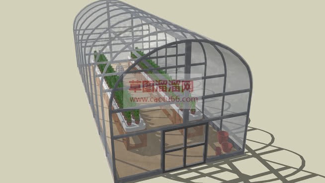 阳光房绿植棚SU模型