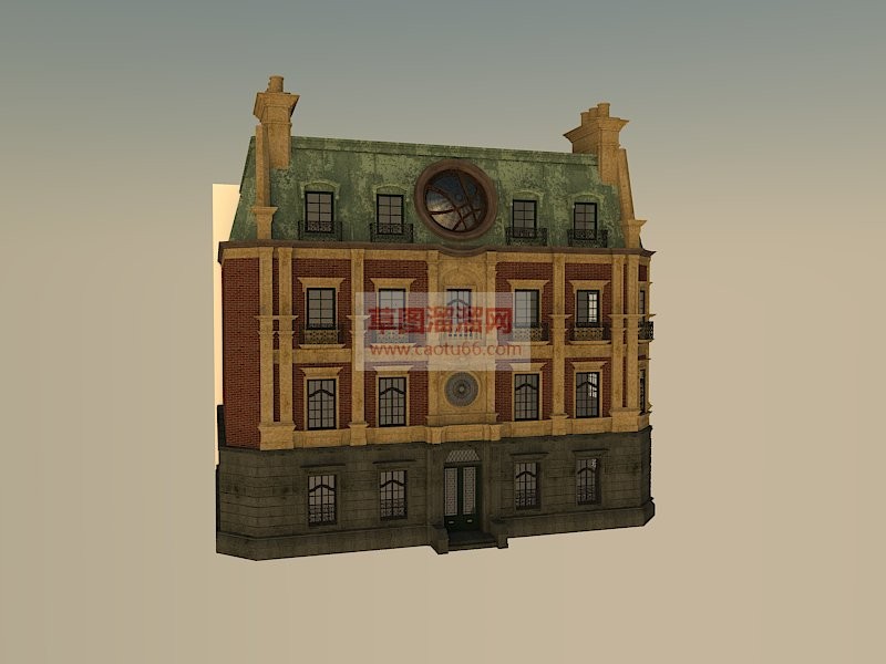 欧式建筑立面SU模型