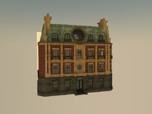 欧式建筑立面SU模型
