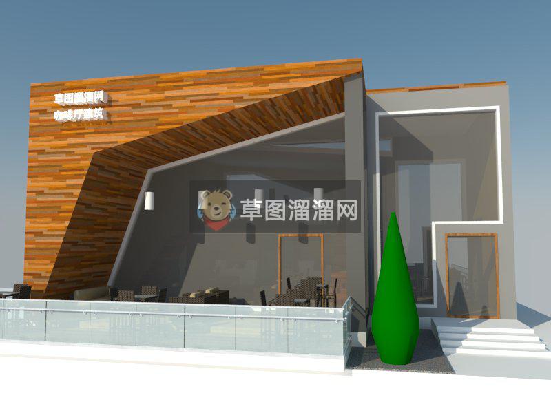 咖啡厅建筑SU模型