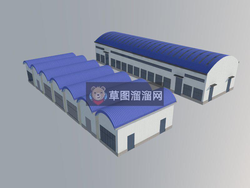 工厂厂房仓库SU模型