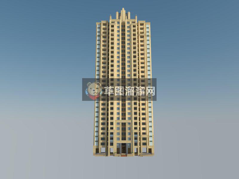 公寓楼建筑SU模型
