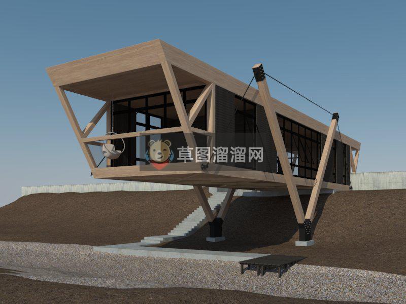 集装箱度假屋SU模型