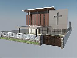 教堂建筑SU模型