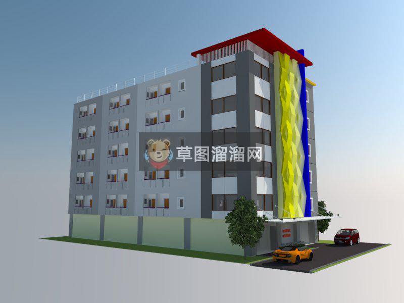 酒店公寓住宅SU模型