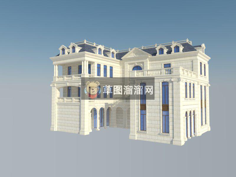 欧式别墅建筑SU模型