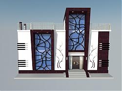 现代别墅独栋建筑SU模型