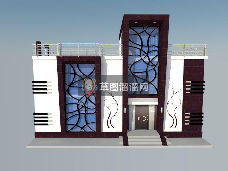 现代别墅独栋建筑SU模型