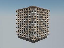 公寓楼建筑SU模型