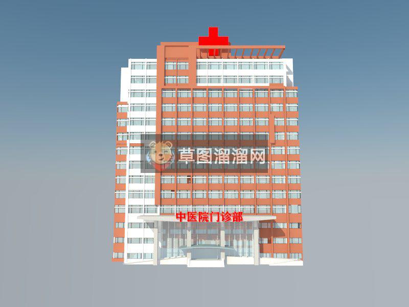 中医院门诊部建筑SU模型