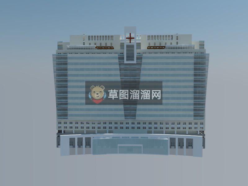 红十字医院建筑SU模型