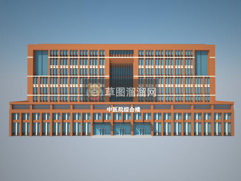 中医院综合楼建筑SU模型