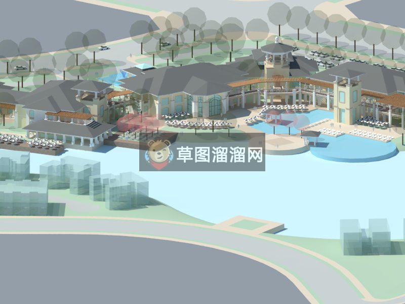 西班牙欧式山地SU模型