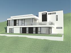山地别墅住宅建筑SU模型 免费sketchup模型下载
