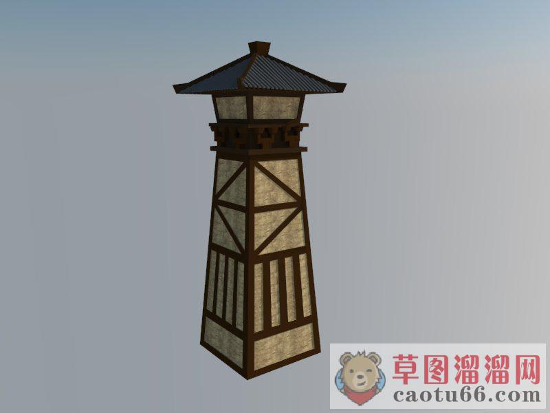 汉代雀楼建筑SU模型