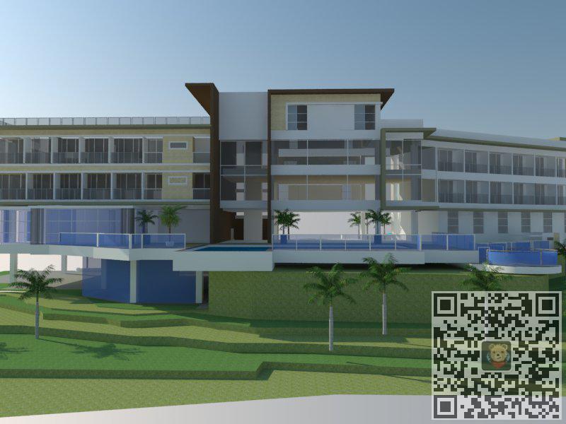 度假酒店建筑SU模型